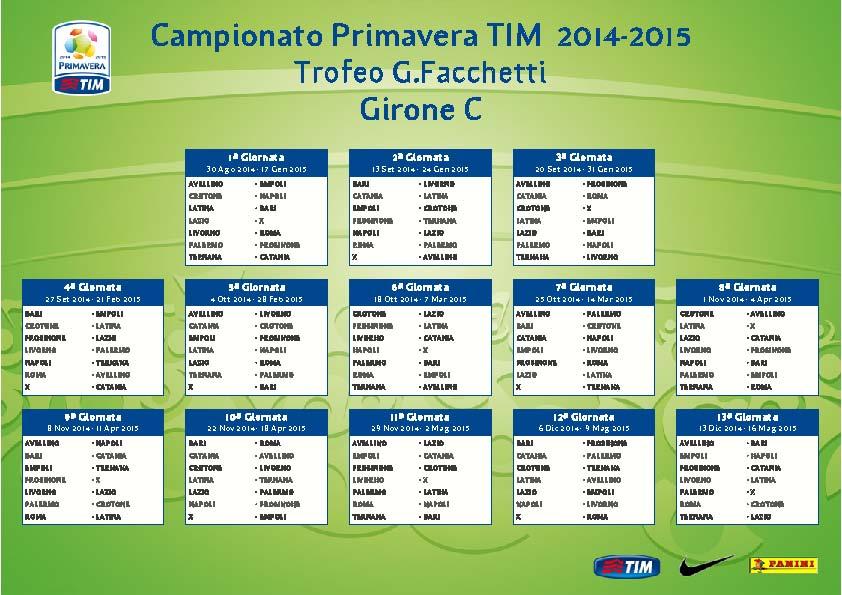 CU 24 - Calendario Primavera TIM Girone C
