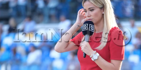 Diletta Leotta TV Commentator of DAZN during the Serie A football match between SSC Napoli and  Juventus FC  at the Diego Armando Maradona Stadium, Naples, Italy, on 11 September 2021
