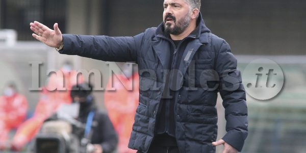 SSC Napoli's Italian coach Gennaro Gattuso  gesticulate during the Serie A  football match Hellas Verona vs SSC Napoli